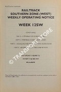 Book cover of Weekly Operating Notice containing Temporary Speed Restrictions, Engineering Arrangements, Signalling & Permanent Way Alterations, General Instructions and Notices, 14 to 20 June 1997 by Railtrack Southern (West)